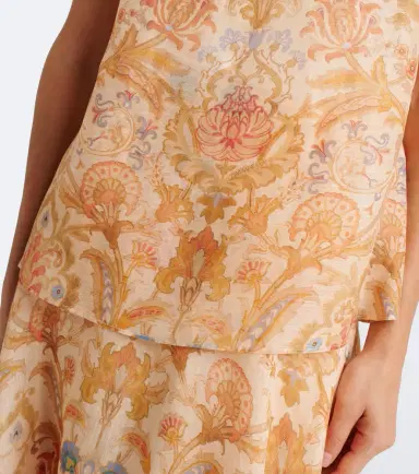 Zimmermann Valiant printed linen and silk top | Thumbnail 3 Zimmermann Valiant printed linen and silk top | Thumbnail 3