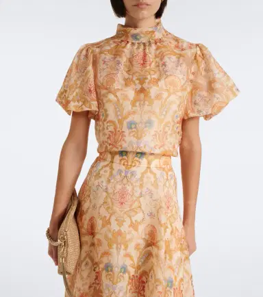 Zimmermann Valiant printed linen and silk top | Thumbnail 5 Zimmermann Valiant printed linen and silk top | Thumbnail 5