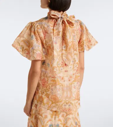 Zimmermann Valiant printed linen and silk top | Thumbnail 6 Zimmermann Valiant printed linen and silk top | Thumbnail 6