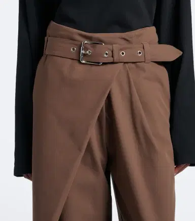 Loewe Belted draped cotton wide-leg pants | Thumbnail 5 Loewe Belted draped cotton wide-leg pants | Thumbnail 5