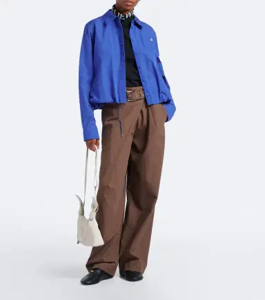 Loewe Belted draped cotton wide-leg pants | Thumbnail 6 Loewe Belted draped cotton wide-leg pants | Thumbnail 6