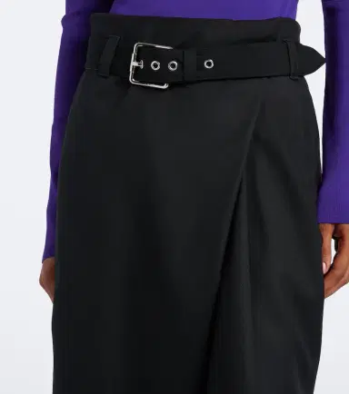 Loewe Belted draped wool midi skirt | Thumbnail 3 Loewe Belted draped wool midi skirt | Thumbnail 3