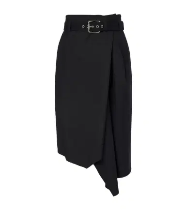 Loewe Belted draped wool midi skirt | Thumbnail 1 Loewe Belted draped wool midi skirt | Thumbnail 1