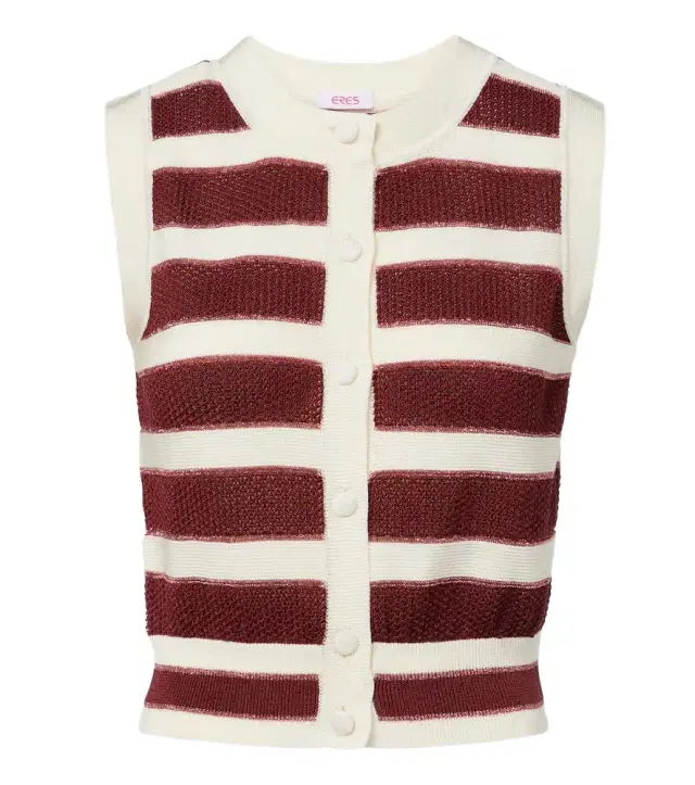 Divergent striped cotton-blend top Divergent striped cotton-blend top