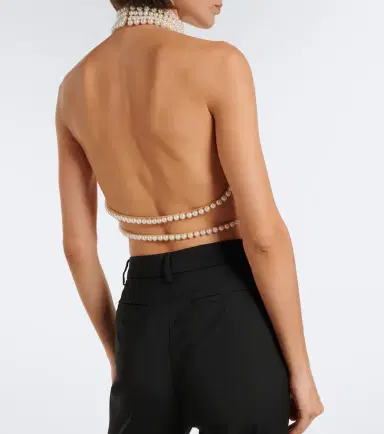 Retrofête Retrofête Elsie embellished halterneck top | Thumbnail 2 Retrofête Retrofête Elsie embellished halterneck top | Thumbnail 2
