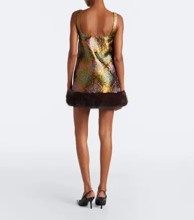 Retrofête Retrofête Sulvie brocade minidress | Thumbnail 2 Retrofête Retrofête Sulvie brocade minidress | Thumbnail 2