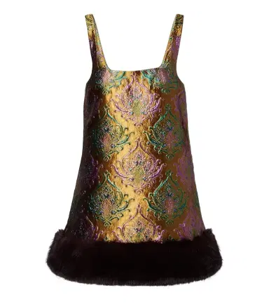 Retrofête Retrofête Sulvie brocade minidress | Thumbnail 1 Retrofête Retrofête Sulvie brocade minidress | Thumbnail 1