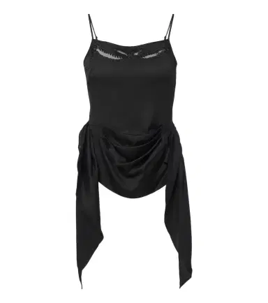 Jacques Wei Embroidered draped satin camisole | Thumbnail 1 Jacques Wei Embroidered draped satin camisole | Thumbnail 1