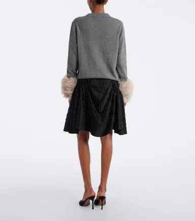 Jacques Wei Embellished ruched satin miniskirt | Thumbnail 5 Jacques Wei Embellished ruched satin miniskirt | Thumbnail 5