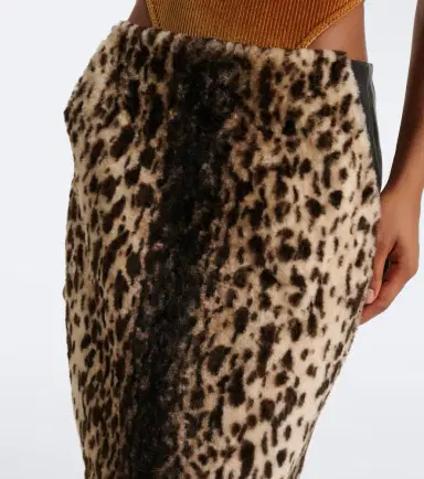 Jacques Wei Leopard-print shearling and leather miniskirt | Thumbnail 3 Jacques Wei Leopard-print shearling and leather miniskirt | Thumbnail 3