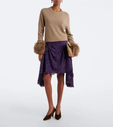 Jacques Wei Ruched leather-trimmed miniskirt | Thumbnail 2 Jacques Wei Ruched leather-trimmed miniskirt | Thumbnail 2