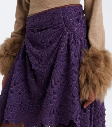 Jacques Wei Ruched leather-trimmed miniskirt | Thumbnail 4 Jacques Wei Ruched leather-trimmed miniskirt | Thumbnail 4
