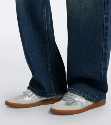 Isabel Marant Beth suede-trimmed metallic leather sneakers | Thumbnail 5 Isabel Marant Beth suede-trimmed metallic leather sneakers | Thumbnail 5