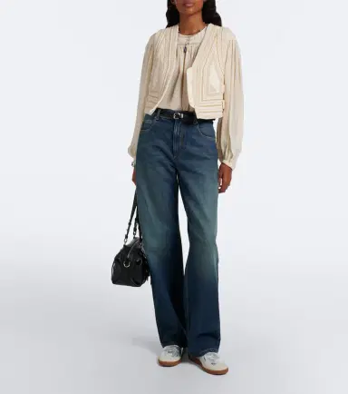 Isabel Marant Beth suede-trimmed metallic leather sneakers | Thumbnail 6 Isabel Marant Beth suede-trimmed metallic leather sneakers | Thumbnail 6