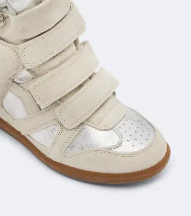 Isabel Marant Bekett suede and metallic leather sneakers | Thumbnail 2 Isabel Marant Bekett suede and metallic leather sneakers | Thumbnail 2