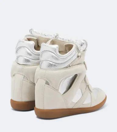 Isabel Marant Bekett suede and metallic leather sneakers | Thumbnail 3 Isabel Marant Bekett suede and metallic leather sneakers | Thumbnail 3