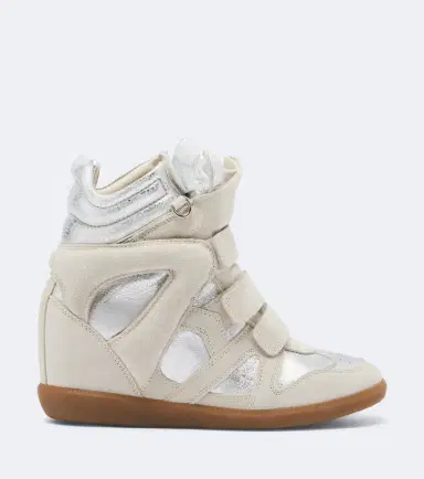 Isabel Marant Bekett suede and metallic leather sneakers | Thumbnail 4 Isabel Marant Bekett suede and metallic leather sneakers | Thumbnail 4