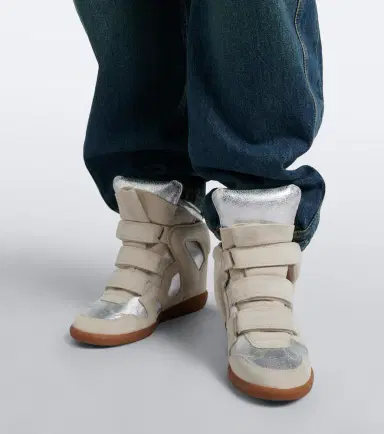 Isabel Marant Bekett suede and metallic leather sneakers | Thumbnail 6 Isabel Marant Bekett suede and metallic leather sneakers | Thumbnail 6
