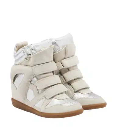 Isabel Marant Bekett suede and metallic leather sneakers | Thumbnail 1 Isabel Marant Bekett suede and metallic leather sneakers | Thumbnail 1
