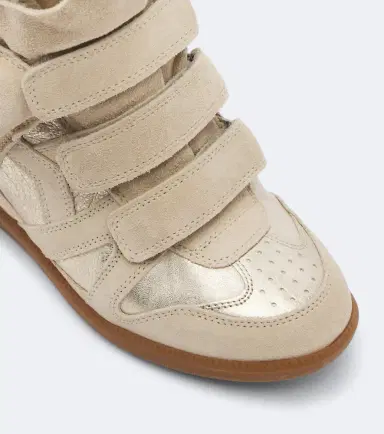 Isabel Marant Bekett metallic leather and suede wedge sneakers | Thumbnail 2 Isabel Marant Bekett metallic leather and suede wedge sneakers | Thumbnail 2