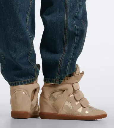 Isabel Marant Bekett metallic leather and suede wedge sneakers | Thumbnail 6 Isabel Marant Bekett metallic leather and suede wedge sneakers | Thumbnail 6