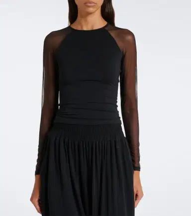 Eres Marita tulle-trimmed T-shirt | Thumbnail 4 Eres Marita tulle-trimmed T-shirt | Thumbnail 4