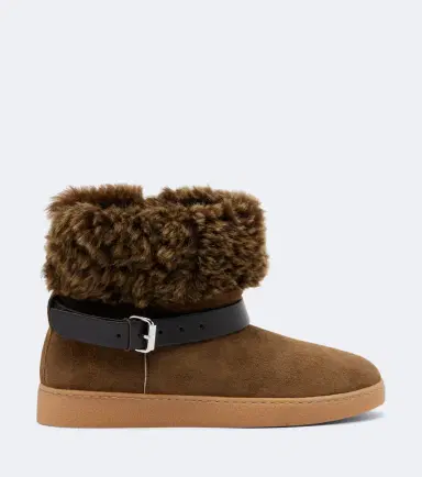 Isabel Marant Nolyz shearling-trimmed suede ankle boots | Thumbnail 3 Isabel Marant Nolyz shearling-trimmed suede ankle boots | Thumbnail 3