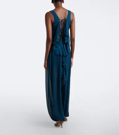 Jacques Wei Pleated chiffon jumpsuit | Thumbnail 7 Jacques Wei Pleated chiffon jumpsuit | Thumbnail 7