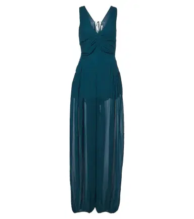 Jacques Wei Pleated chiffon jumpsuit | Thumbnail 1 Jacques Wei Pleated chiffon jumpsuit | Thumbnail 1