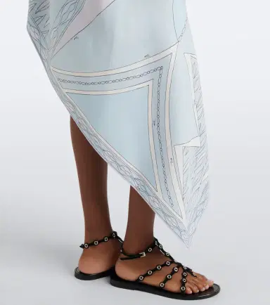 PUCCI Dune asymmetric silk twill midi dress | Thumbnail 3 PUCCI Dune asymmetric silk twill midi dress | Thumbnail 3