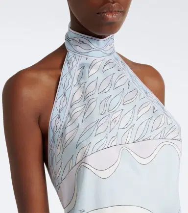 PUCCI Dune asymmetric silk twill midi dress | Thumbnail 4 PUCCI Dune asymmetric silk twill midi dress | Thumbnail 4