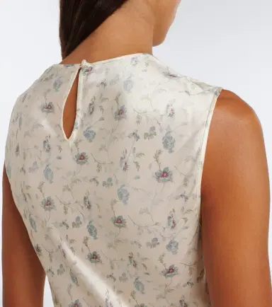 DÔEN Dôen Adelana floral silk satin midi dress | Thumbnail 5 DÔEN Dôen Adelana floral silk satin midi dress | Thumbnail 5