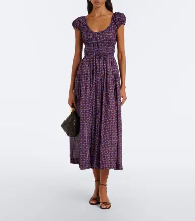 DÔEN Dôen Quinelle printed cotton voile midi dress | Thumbnail 4 DÔEN Dôen Quinelle printed cotton voile midi dress | Thumbnail 4