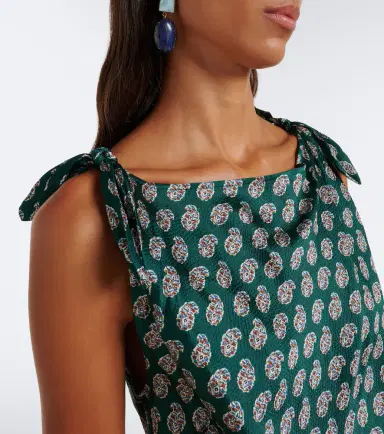 DÔEN Dôen Mariselle paisley silk-blend midi dress | Thumbnail 2 DÔEN Dôen Mariselle paisley silk-blend midi dress | Thumbnail 2