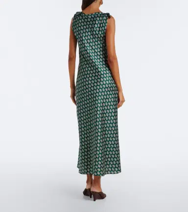 DÔEN Dôen Mariselle paisley silk-blend midi dress | Thumbnail 3 DÔEN Dôen Mariselle paisley silk-blend midi dress | Thumbnail 3