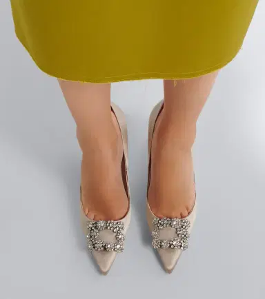 Roger Vivier Flower Strass embellished satin pumps | Thumbnail 6 Roger Vivier Flower Strass embellished satin pumps | Thumbnail 6