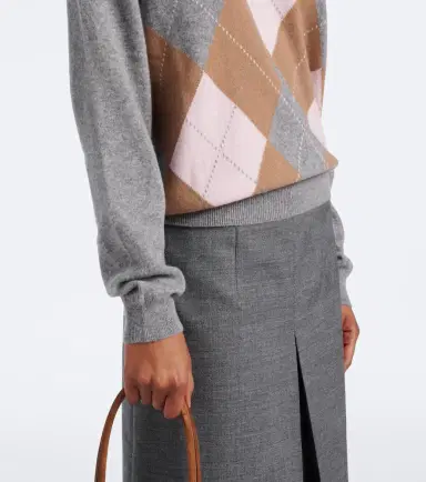 Prada Argyle cashmere sweater | Thumbnail 3 Prada Argyle cashmere sweater | Thumbnail 3