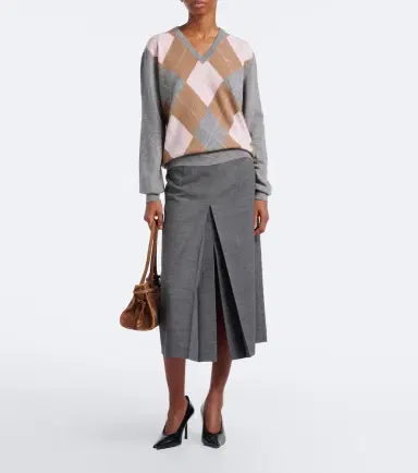 Prada Argyle cashmere sweater | Thumbnail 6 Prada Argyle cashmere sweater | Thumbnail 6