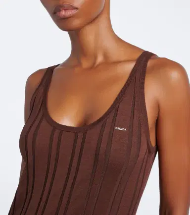 Prada Knitted cotton-blend tank top | Thumbnail 4 Prada Knitted cotton-blend tank top | Thumbnail 4