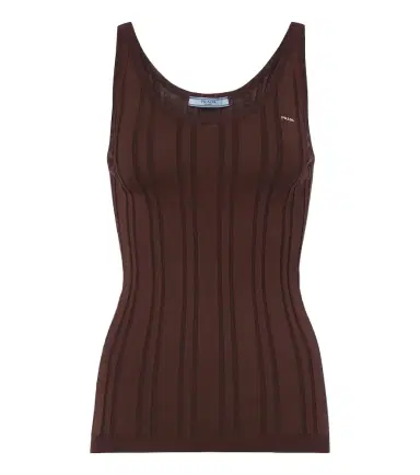 Prada Knitted cotton-blend tank top | Thumbnail 1 Prada Knitted cotton-blend tank top | Thumbnail 1