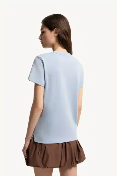 Moncler Logo Embroidery Cotton T-shirt | Thumbnail 6 Moncler Logo Embroidery Cotton T-shirt | Thumbnail 6