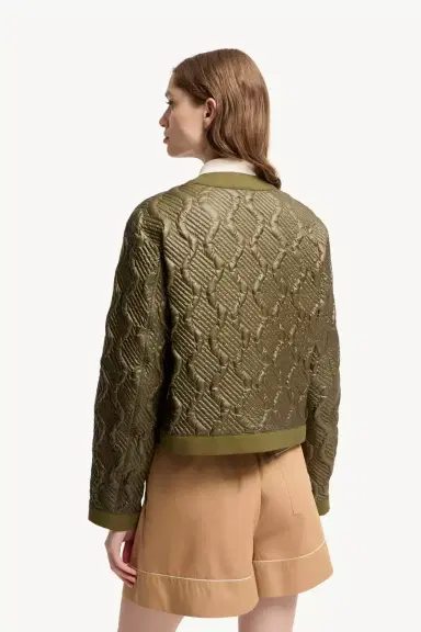 Moncler Libellule Geometric Quilted Short Down Jacket | Thumbnail 6 Moncler Libellule Geometric Quilted Short Down Jacket | Thumbnail 6