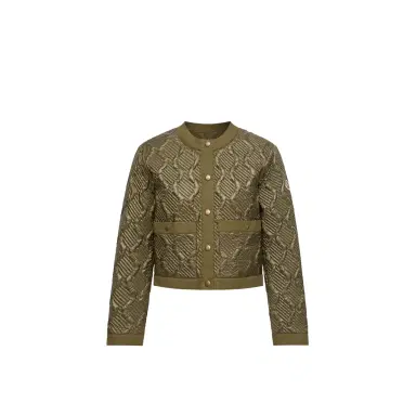 Moncler Libellule Geometric Quilted Short Down Jacket | Thumbnail 1 Moncler Libellule Geometric Quilted Short Down Jacket | Thumbnail 1