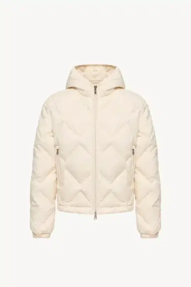Moncler Arvouinne Hooded Triangle-quilted Short Down Jacket | Thumbnail 2 Moncler Arvouinne Hooded Triangle-quilted Short Down Jacket | Thumbnail 2