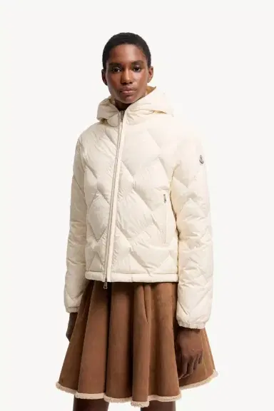 Moncler Arvouinne Hooded Triangle-quilted Short Down Jacket | Thumbnail 5 Moncler Arvouinne Hooded Triangle-quilted Short Down Jacket | Thumbnail 5