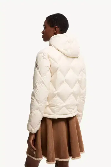 Moncler Arvouinne Hooded Triangle-quilted Short Down Jacket | Thumbnail 6 Moncler Arvouinne Hooded Triangle-quilted Short Down Jacket | Thumbnail 6
