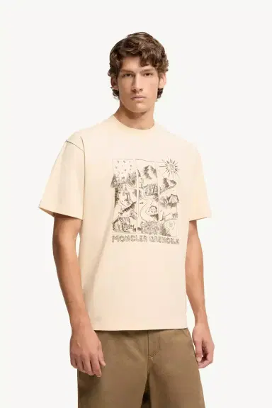 Moncler Grenoble Mountain Landscape Print Cotton T-shirt | Thumbnail 5 Moncler Grenoble Mountain Landscape Print Cotton T-shirt | Thumbnail 5
