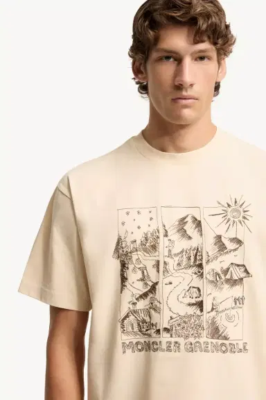 Moncler Grenoble Mountain Landscape Print Cotton T-shirt | Thumbnail 7 Moncler Grenoble Mountain Landscape Print Cotton T-shirt | Thumbnail 7