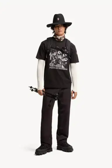 Moncler Grenoble Mountain Landscape Print Cotton T-shirt | Thumbnail 3 Moncler Grenoble Mountain Landscape Print Cotton T-shirt | Thumbnail 3