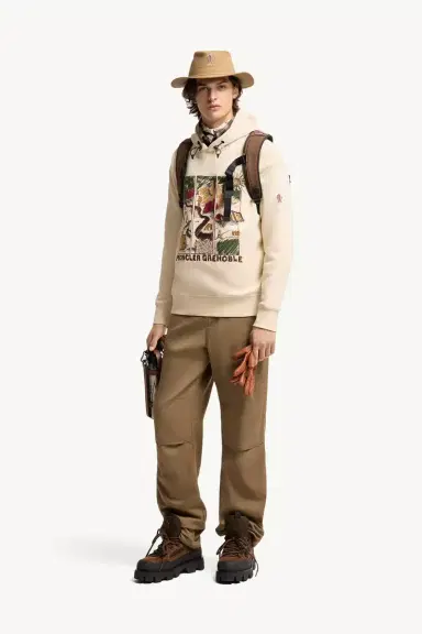 Moncler Grenoble Mountain Landscape Print Cotton Blend Hoodie | Thumbnail 3 Moncler Grenoble Mountain Landscape Print Cotton Blend Hoodie | Thumbnail 3